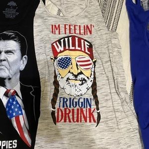 Willie Nelson Patriotic Tank Top